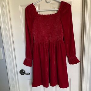 Janie and Jack Ruby Red Velvet Dress